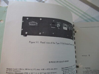 Collectable Rare General Radio Gr 1115-B Frequency Standard Manual 1965
