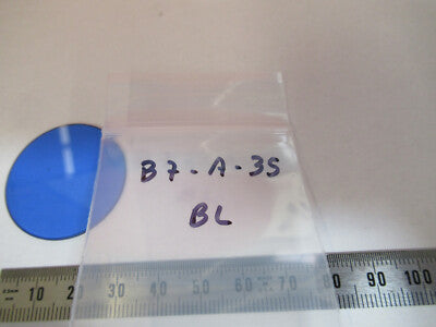 ANTIQUE BAUSCH LOMB GLASS BLUE FILTER MICROSCOPE PART AS PICTURED #vB7-A-35