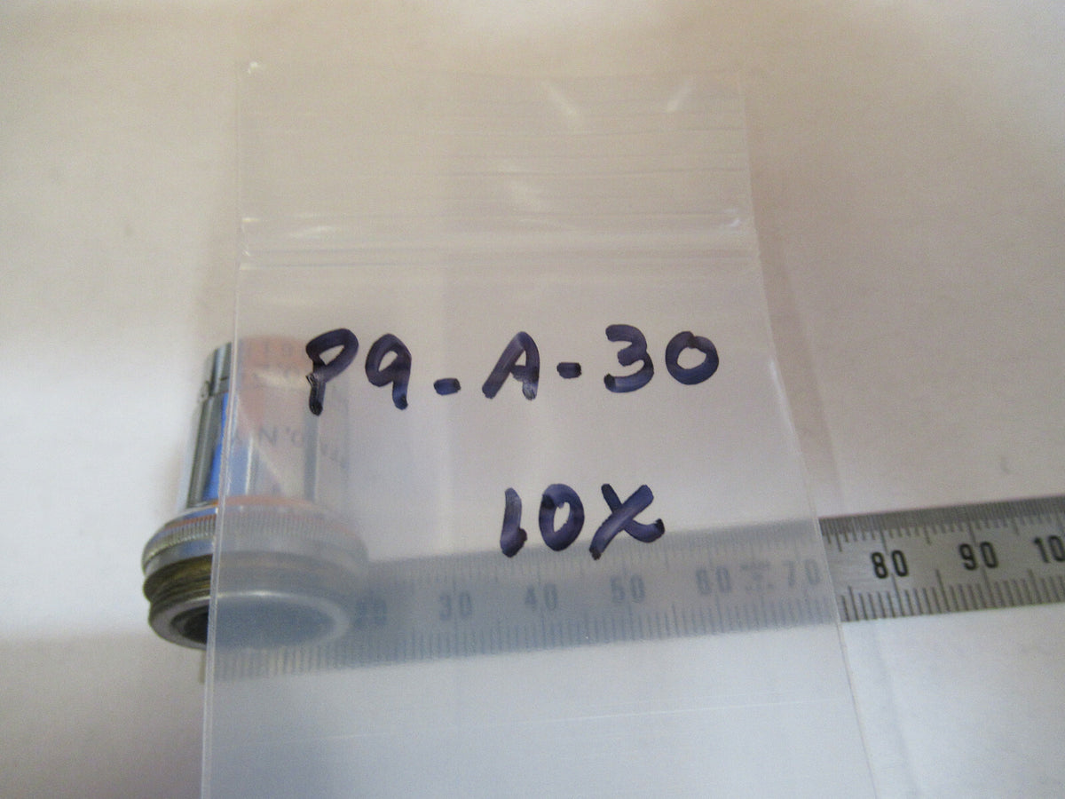 ANTIQUE SPENCER 16mm 10X LENS OBJECTIVE MICROSCOPE PART AS PICTURED &P9-A-30