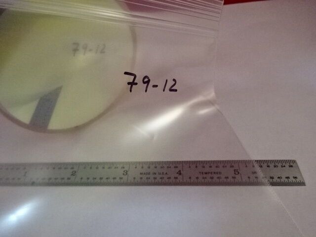 FLAT OPTICAL ZERODUR FLAT DICHROIC MIRROR OPTICS 3" DIAMETER AS IS #79-12