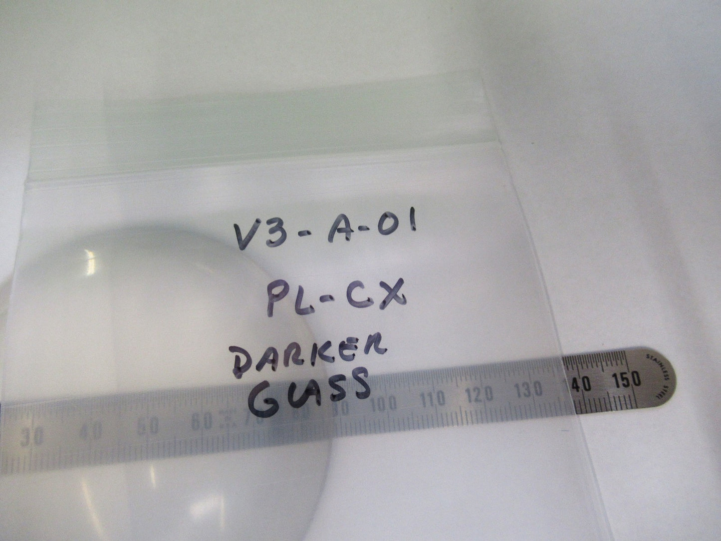 OPTICAL PLANO CONVEX DARKER GLASS MIL SPEC OPTICS AS PICTURED V3-A-01
