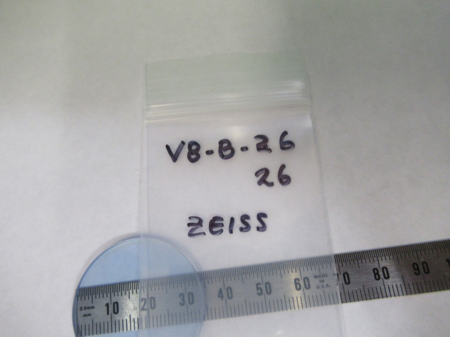 ZEISS GERMANY GLASS FILTER LIGHT BLUE OPTICS MICROSCOPE PART AS PICTURED V8-B-26