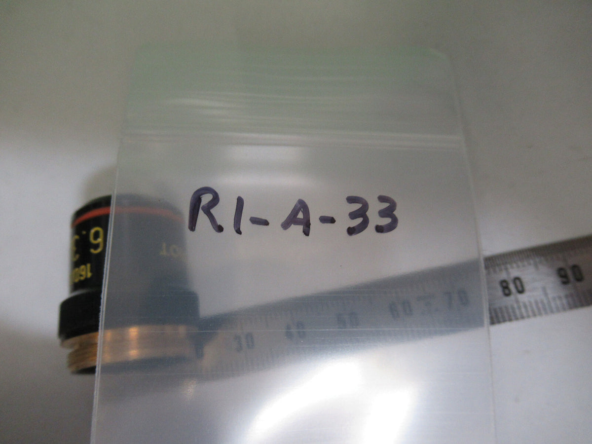 MELLES GRIOT 6.3x /160 OBJECTIVE OPTICS MICROSCOPE PART AS PICTURED &R1-A-33