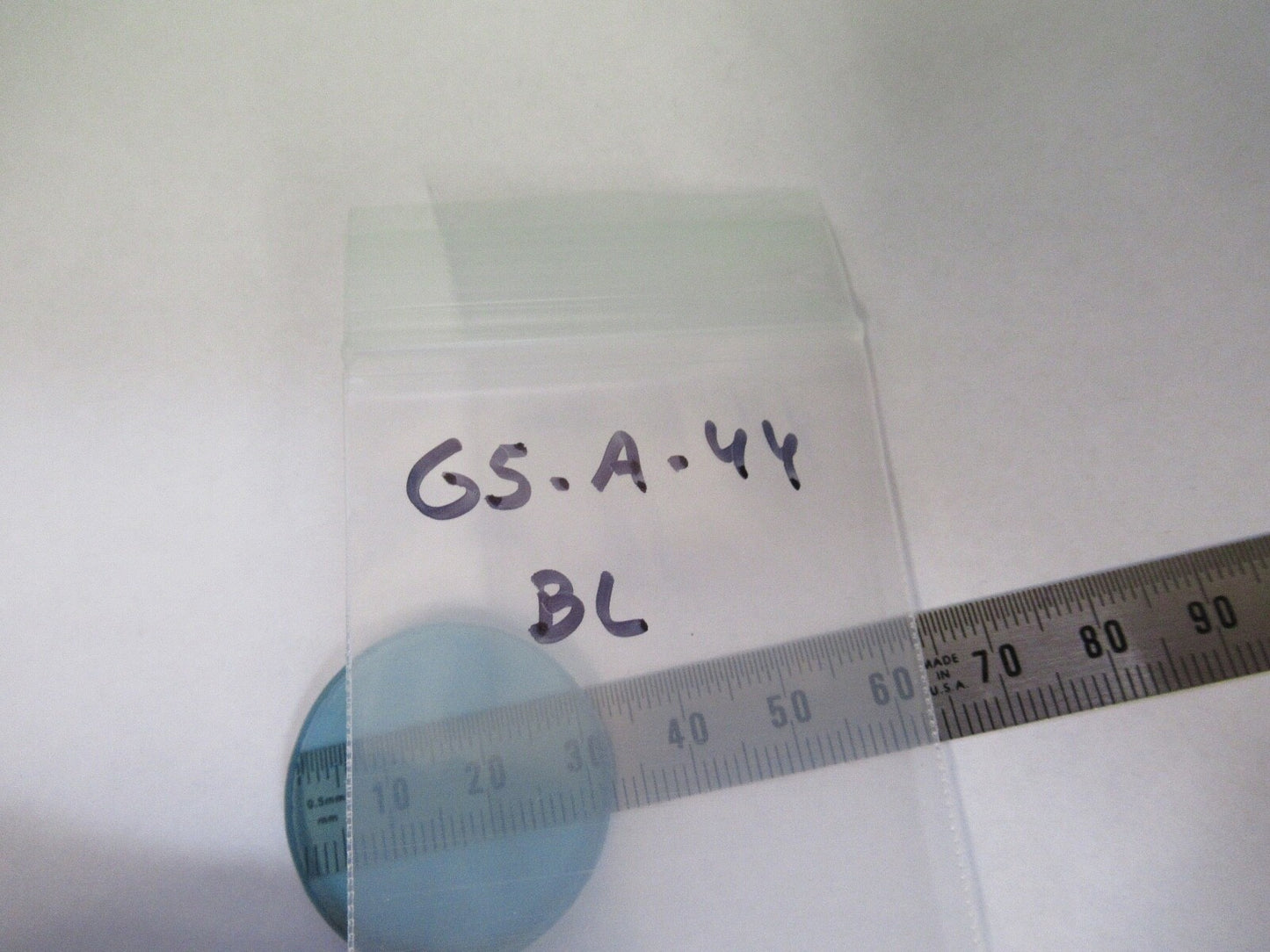 ANTIQUE BAUSCH LOMB GLASS FILTER HEAT ABSORB MICROSCOPE PART AS PICTURED G5-A-44