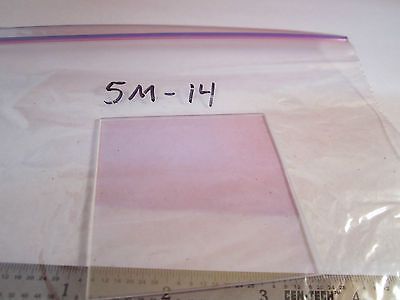 OPTICAL COATED GLASS FILTER PLATE LASER OPTICS BIN#5M-14