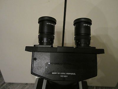 LEITZ MICROSCOPE LABORLUX 12 OPTICS 4 OBJECTIVES POWER UP AND OPERATES OK