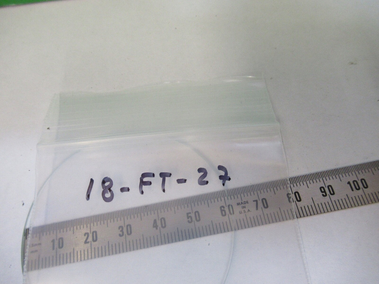 GLASS CIRCULAR PLATE STAGE FLAT OPTICS AS PICTURED 18-FT-27