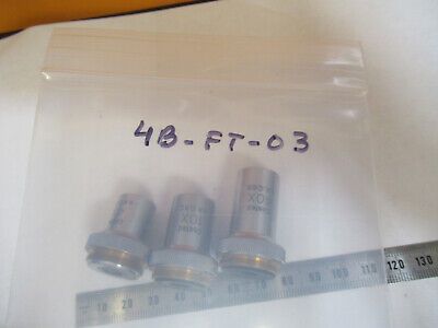 UNITRON JAPAN LOT OBJECTIVE 3 LENSES MICROSCOPE PART AS PICTURED 4B-FT-03