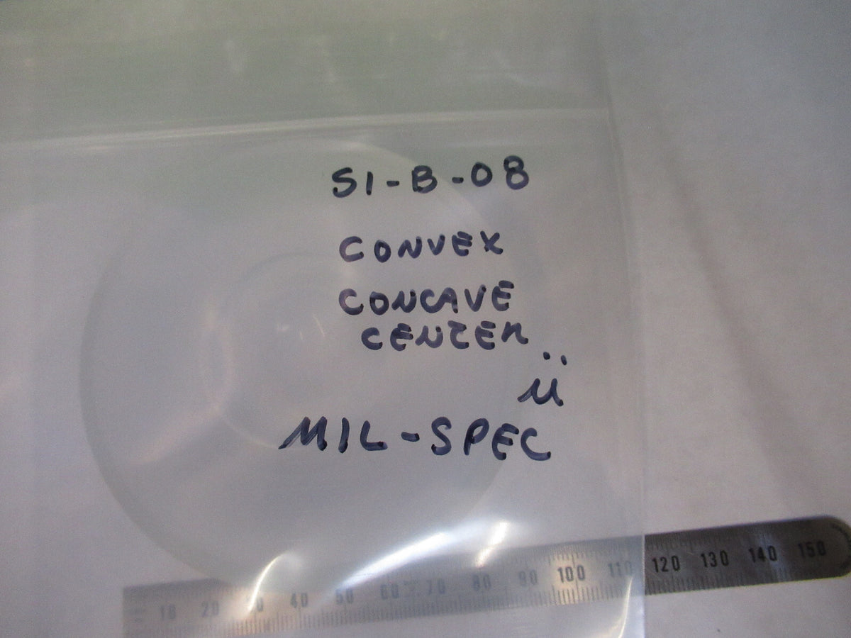 WEIRD HUGE LENS OPTICAL BK7 CONVEX CONCAVE MIL SPEC OPTICS AS PICTURED S1-B-08