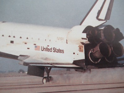 COLLECTABLE PRINT SPACE SHUTTLE LANDING NASA VINTAGE REPRODUCTION &BLI