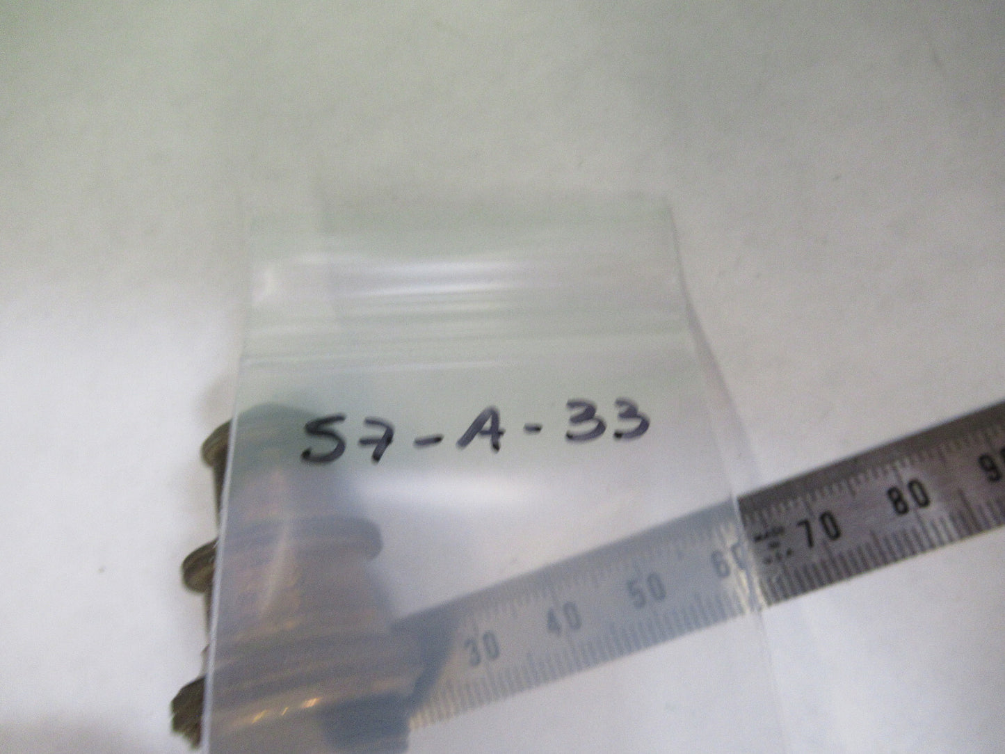ANTIQUE BAUSCH LOMB BRASS OBJECTIVE 1/6 MICROSCOPE PART AS PICTURED S7-A-33