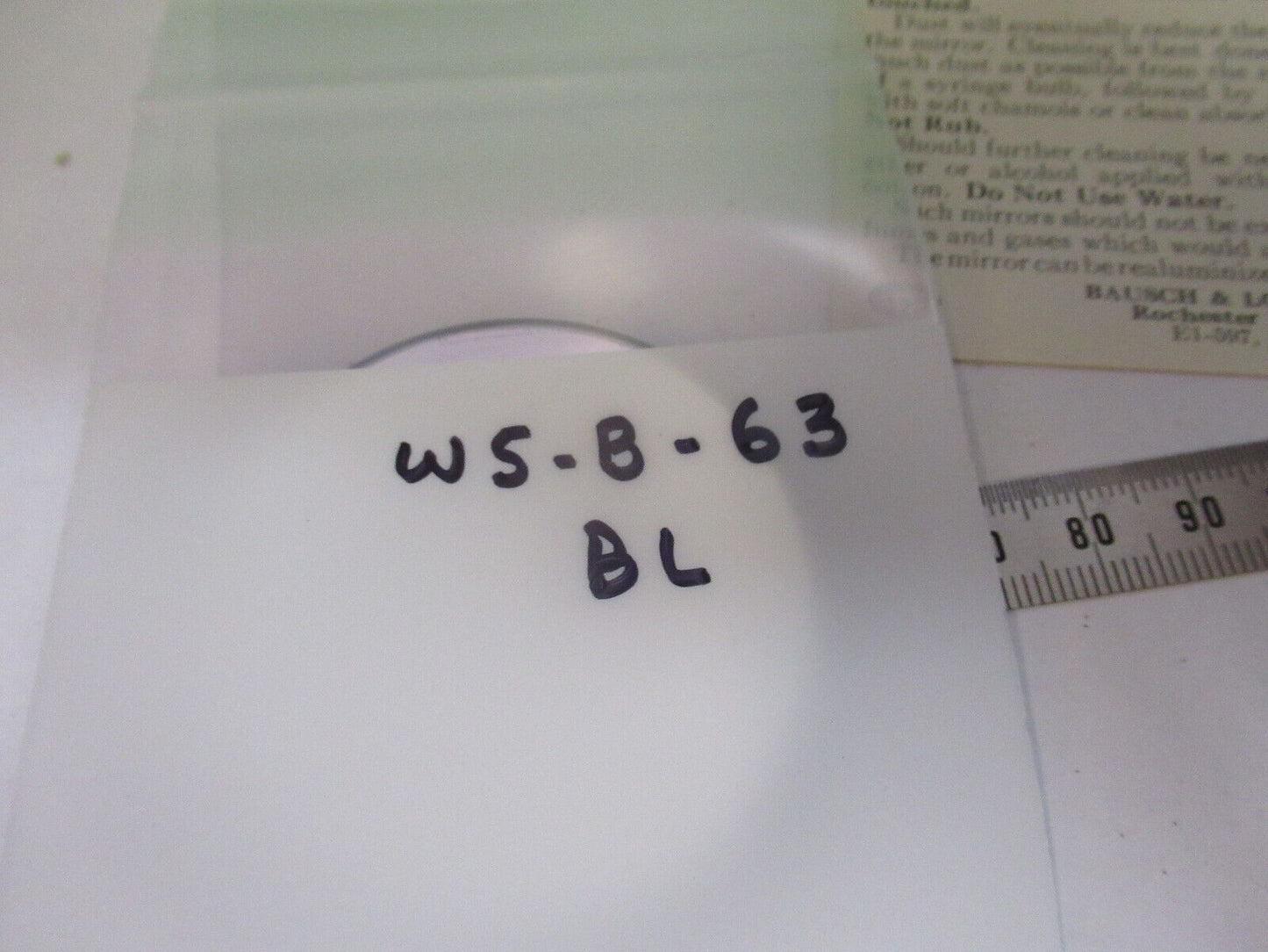 BAUSCH LOMB ANTIQUE MOUNTED MIRROR OPTICS MICROSCOPE PART AS PICTURED #W5-B-63