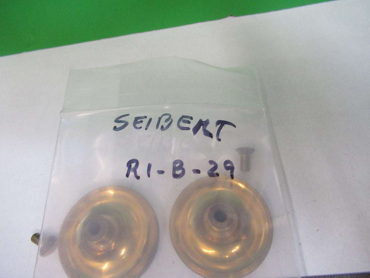 ANTIQUE SEIBERT BRASS SET OF KNOBS PARTS MICROSCOPE PART AS PICTURED #R1-B-29