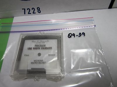 OPTICAL PRECISION LINE STANDARD CALIBRATION ROGER SHERMAN OPTICS BIN#Q9-39