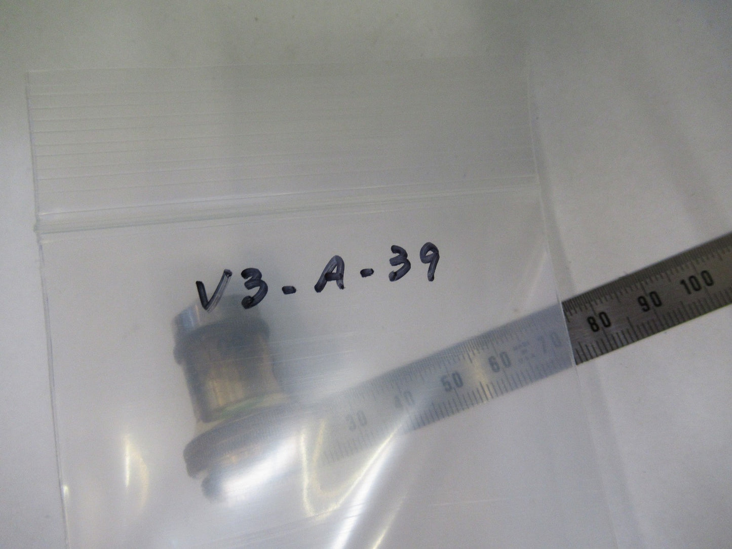 ANTIQUE BRASS OBJECTIVE "3" LEITZ GERMANY MICROSCOPE PART AS PICTURED V3-A-39