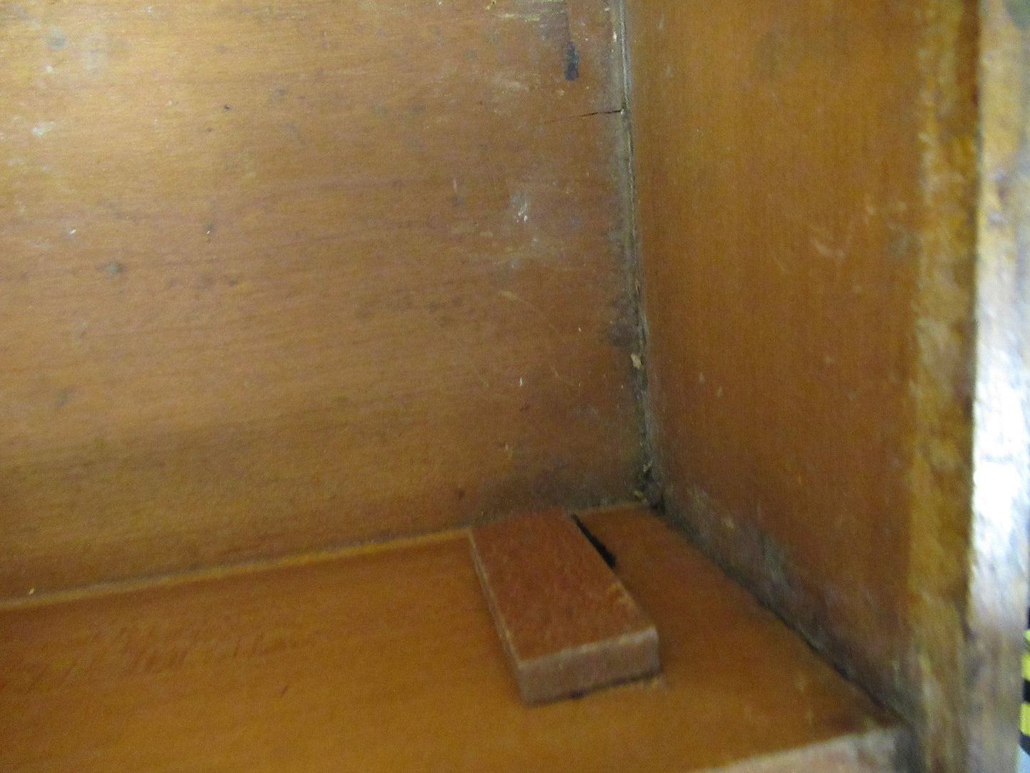 ANTIQUE WOOD CABINET EMPTY TIGHE MICHIGAN MICROSCOPE PART ta-5