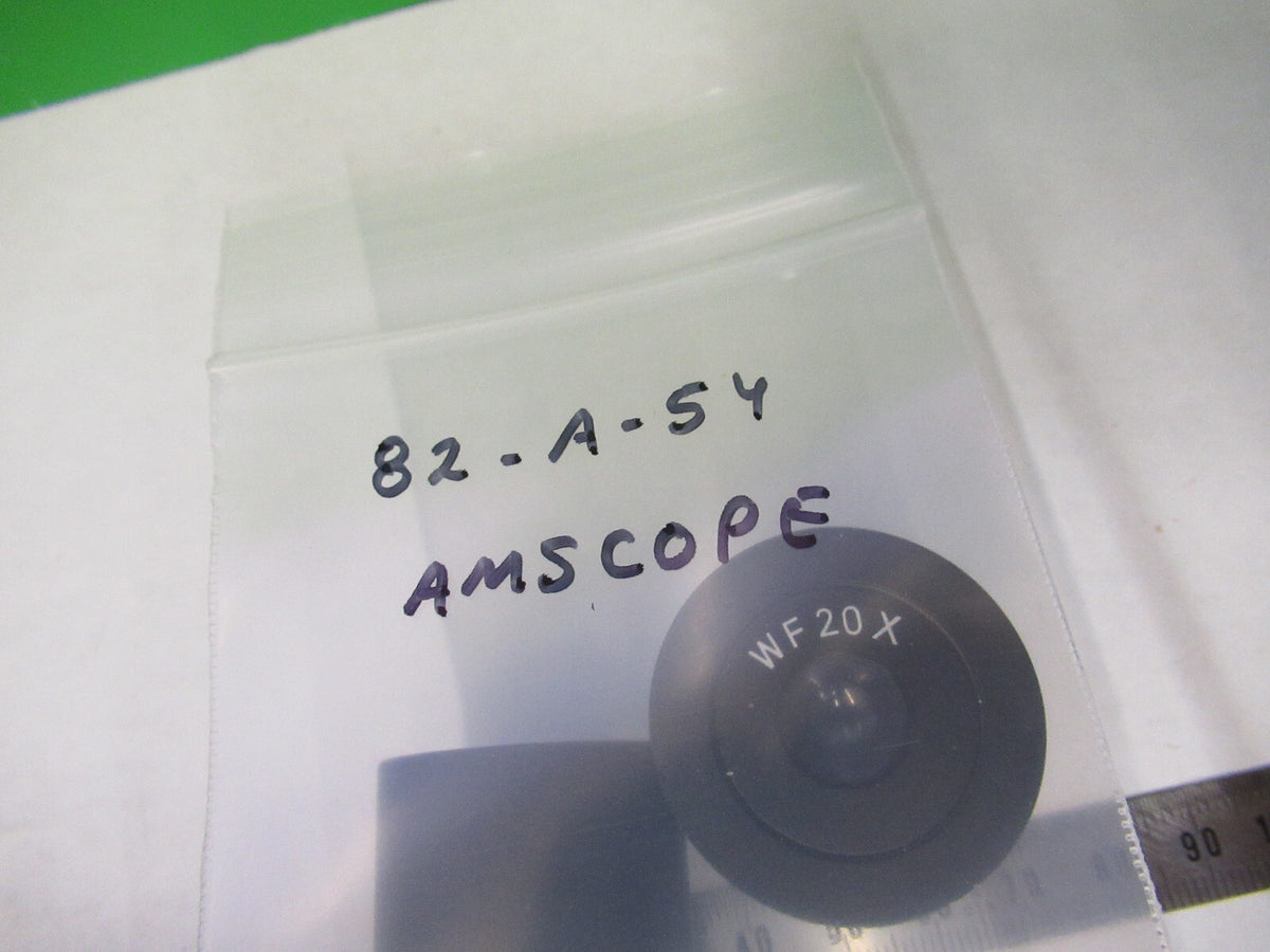 AMSCOPE PAIR WF 20X EYEPIECE OCULAR OPTICS MICROSCOPE PART AS PICTURED 82-A-54