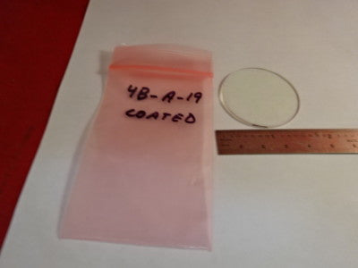 OPTICAL COATED WINDOW LENS FLAT OPTICS AS IS &4B-A-19