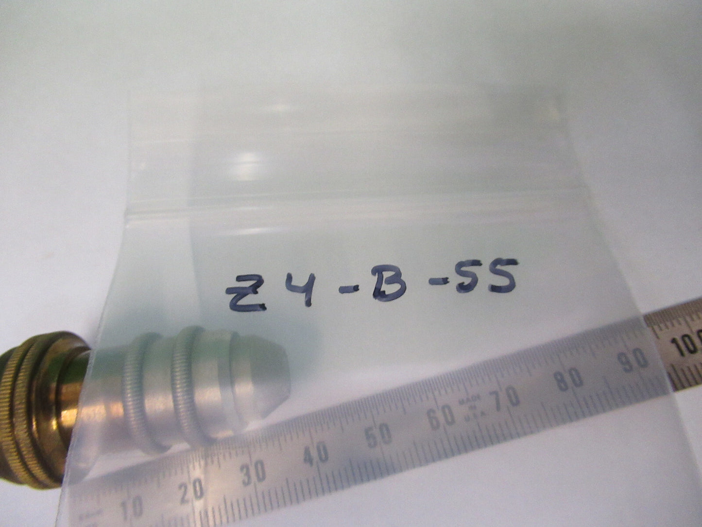 ANTIQUE BRASS UNKNOWN OBJECTIVE LENS MICROSCOPE PART AS PICTURED Z4-B-55