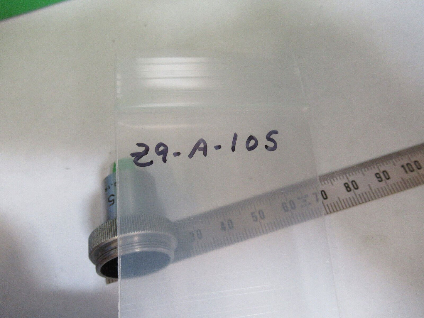 OBJECTIVE MAGNA 5X OPTICS LENS MICROSCOPE PART AS PICTURED &Z9-A-105