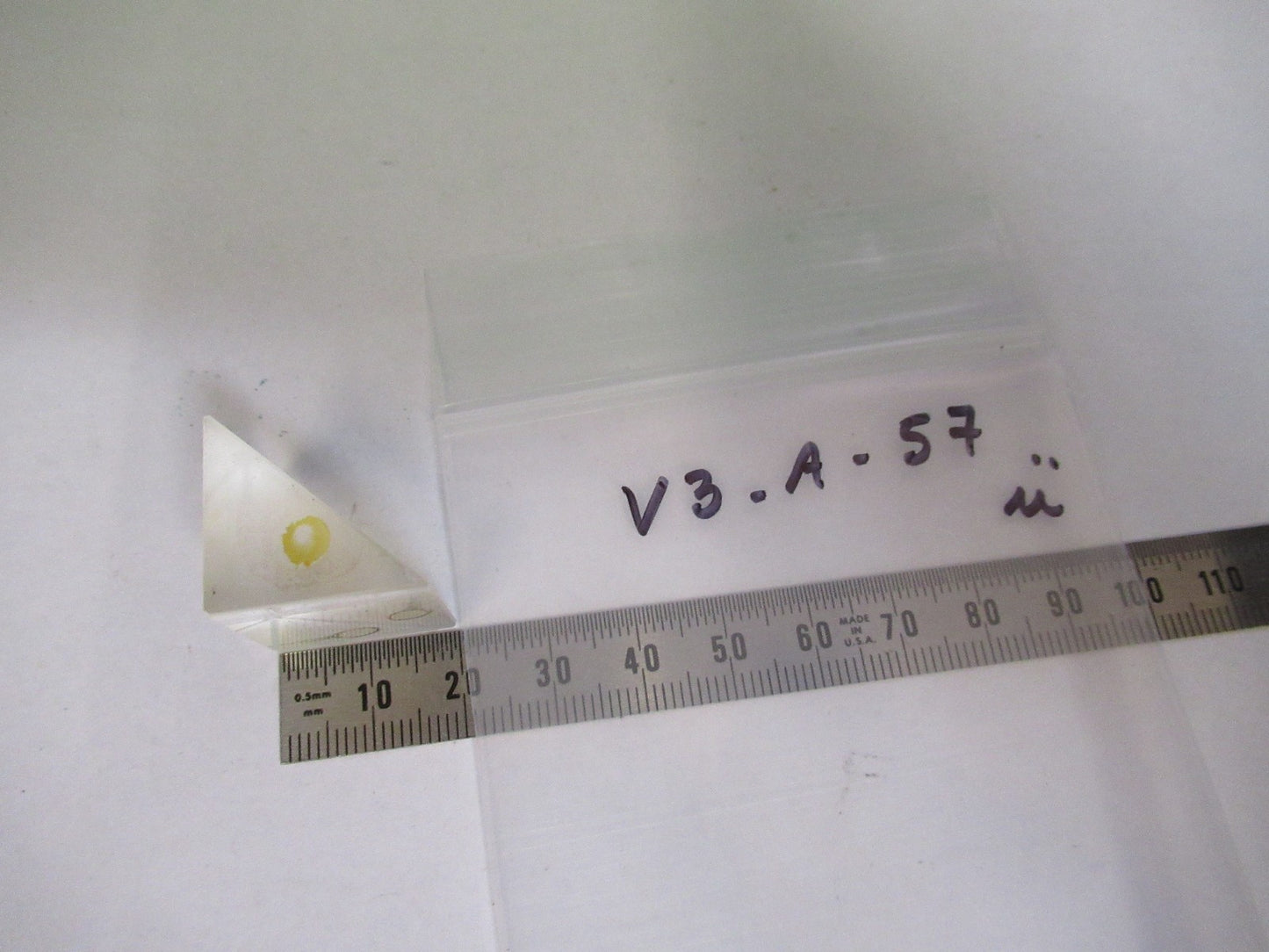 ANTIQUE BAUSCH LOMB GLASS PRISM OPTICS MICROSCOPE PART AS PICTURED V3-A-57