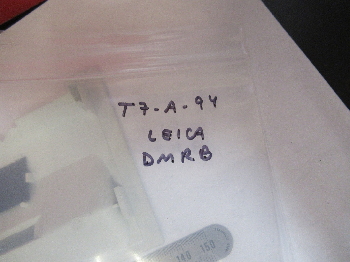 LEICA LEITZ GERMANY DMRB PLASTIC COVER MICROSCOPE PART AS PICTURED T7-A-94