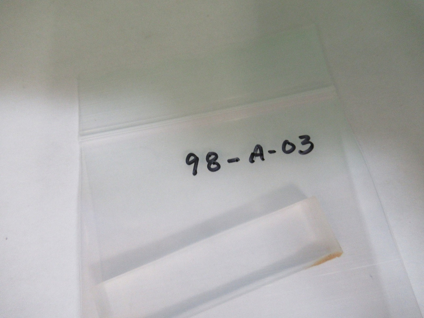 OPTICAL GLASS RECTANGULAR Bi CC CONCAVE LENS LASER OPTICS AS PICTURED 98-A-03