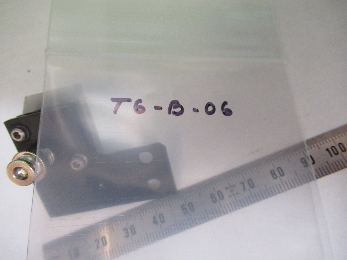 OLYMPUS JAPAN MOUNTED GLASS FLAT MIRROR MICROSCOPE PART AS PICTURED T6-B-06