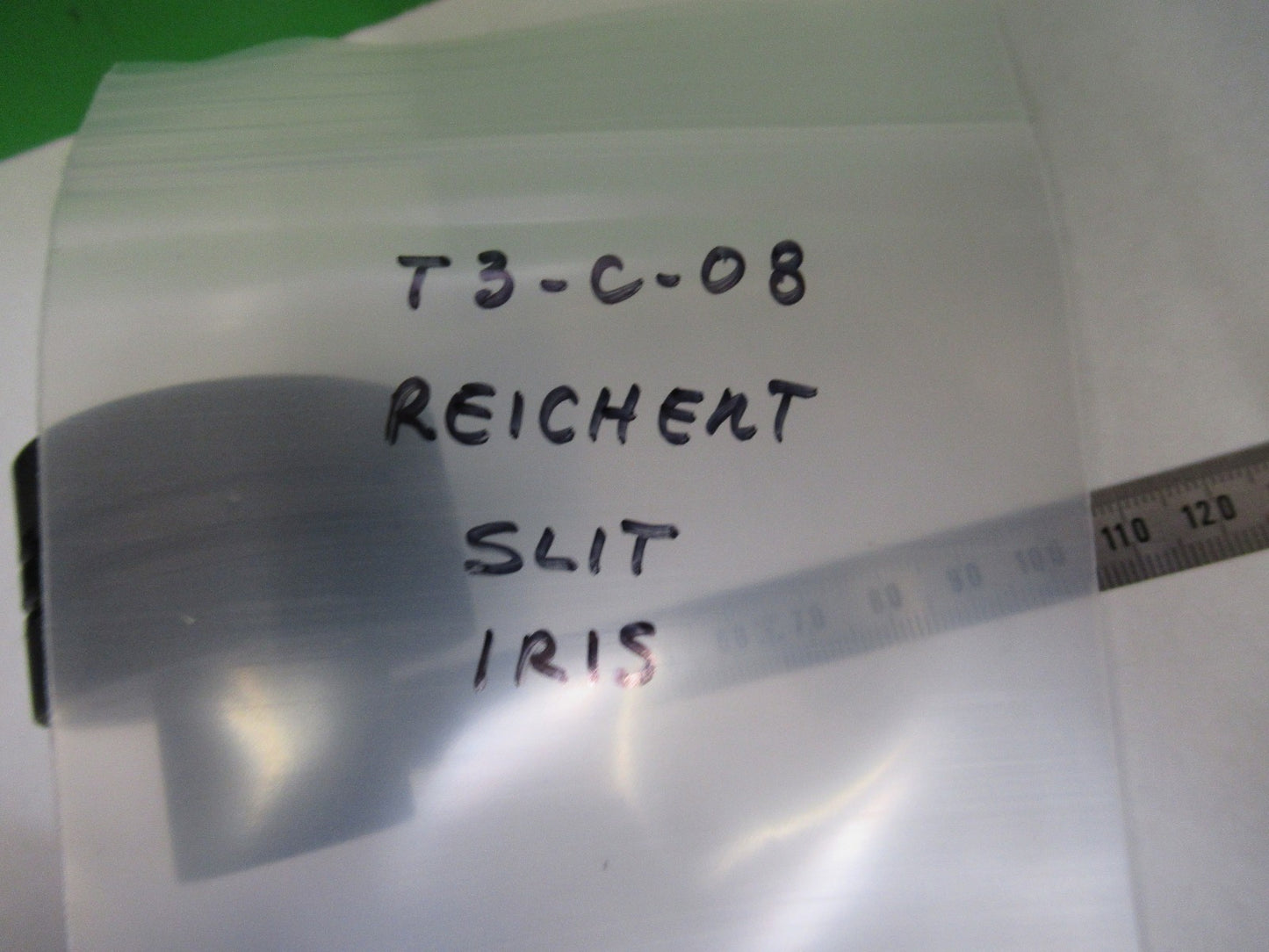 REICHERT AUSTRIA IRIS SLIT TYPE OPTICS MICROSCOPE PART AS PICTURED T3-C-08
