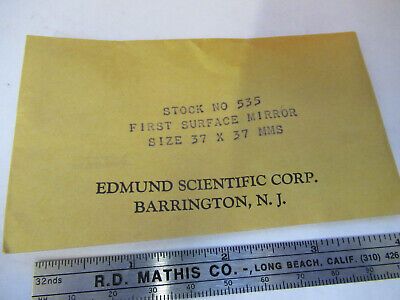 OPTICAL EDMUND FIRST SURFACE MIRROR 37x 37 mm OPTICS AS PICTURED &B9-FT