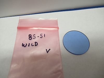 WILD M20 HEERBRUGG SWISS BLUE FILTER GLASS MICROSCOPE PART OPTICS AS IS &85-51