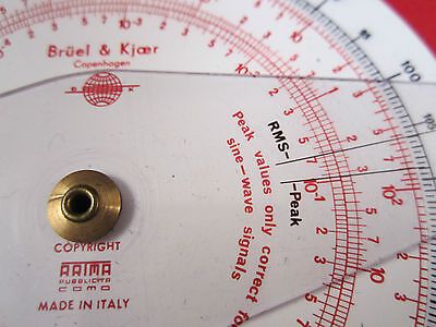 BRUEL KJAER QH0001 ITALY RULER ACCELEROMETER VELOCITY DISPLACEMENT CALCULATOR #2