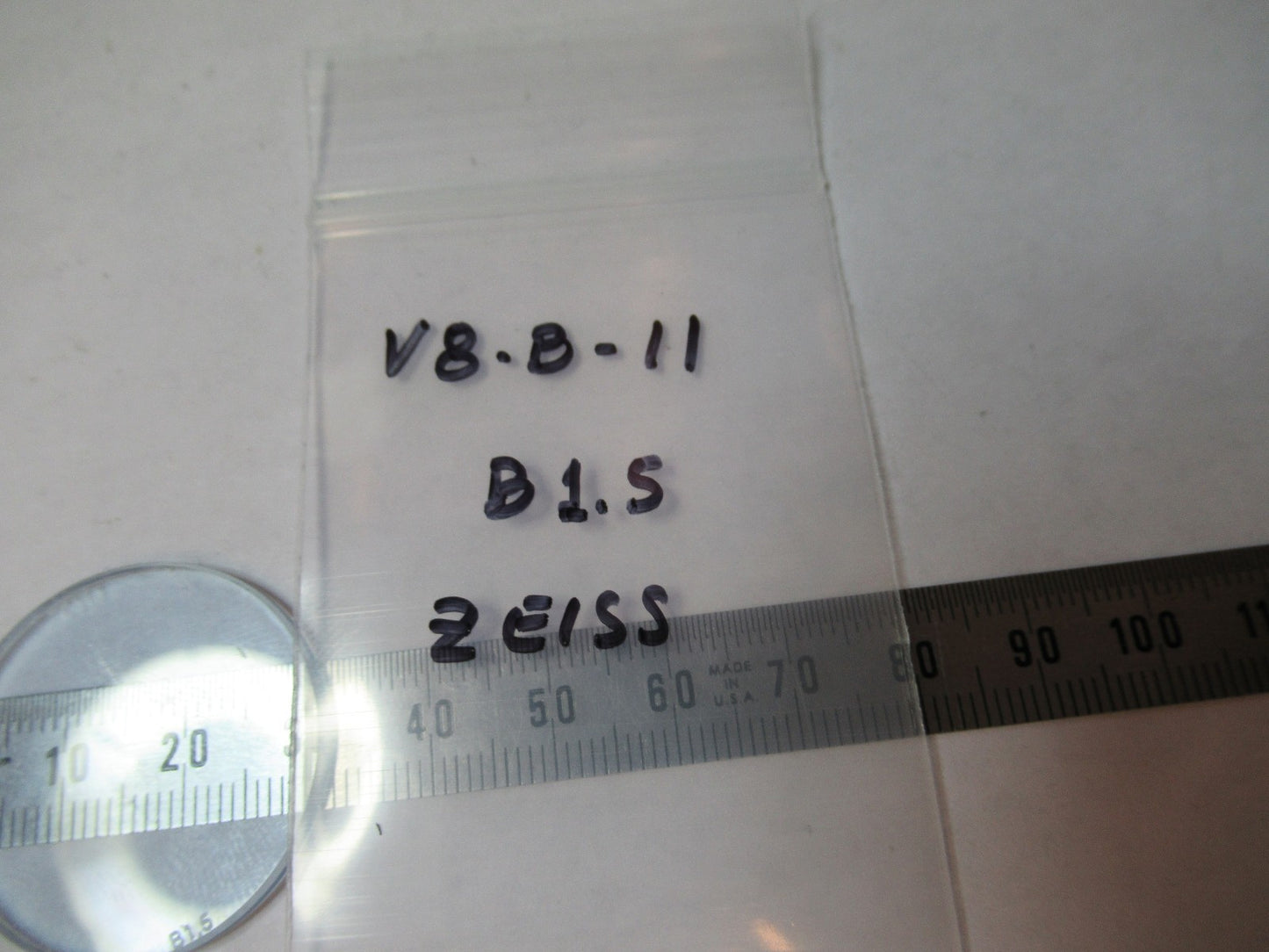 ZEISS GERMANY GLASS FILTER BLUE GERMANY MICROSCOPE PART AS PICTURED V8-B-11