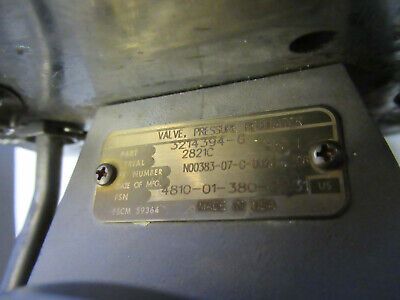 HONEYWELL NSN 4810-01-380-223 PN 3214394-6 VALVE PRESS AIRCRAFT AS PICTURED &LOB