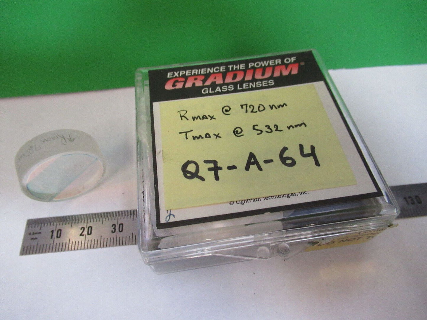 OPTICAL COATED LENS LASER OPTICS AS PICTURED Q7-A-64