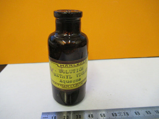 ANTIQUE FLASK HARTMAN METHYL CONTAINER MICROSCOPE PART AS PICTURED &F9-A-12