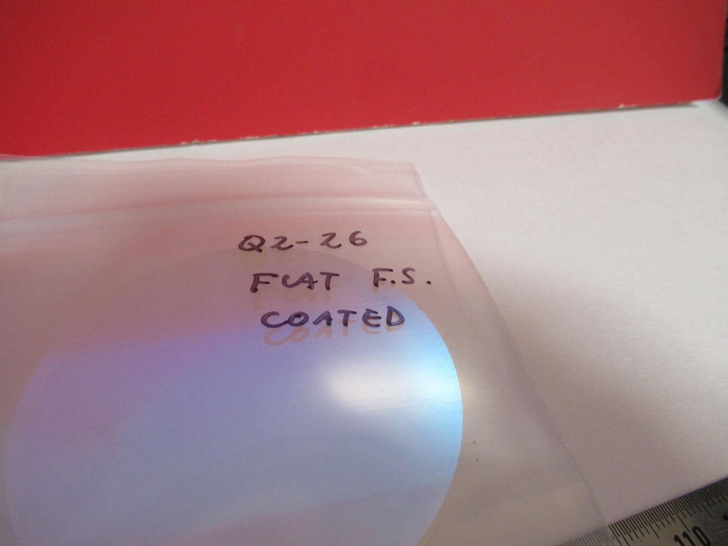 OPTICAL FLAT COATED FUSED SILICA PRO ZYGO LASER OPTICS AS PICTURED Q2-26