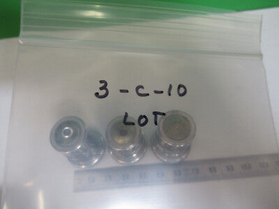AO SPENCER LOT 3 ea OBJECTIVE 10X 44X 95X MICROSCOPE PART AS PICTURED &3-C-10