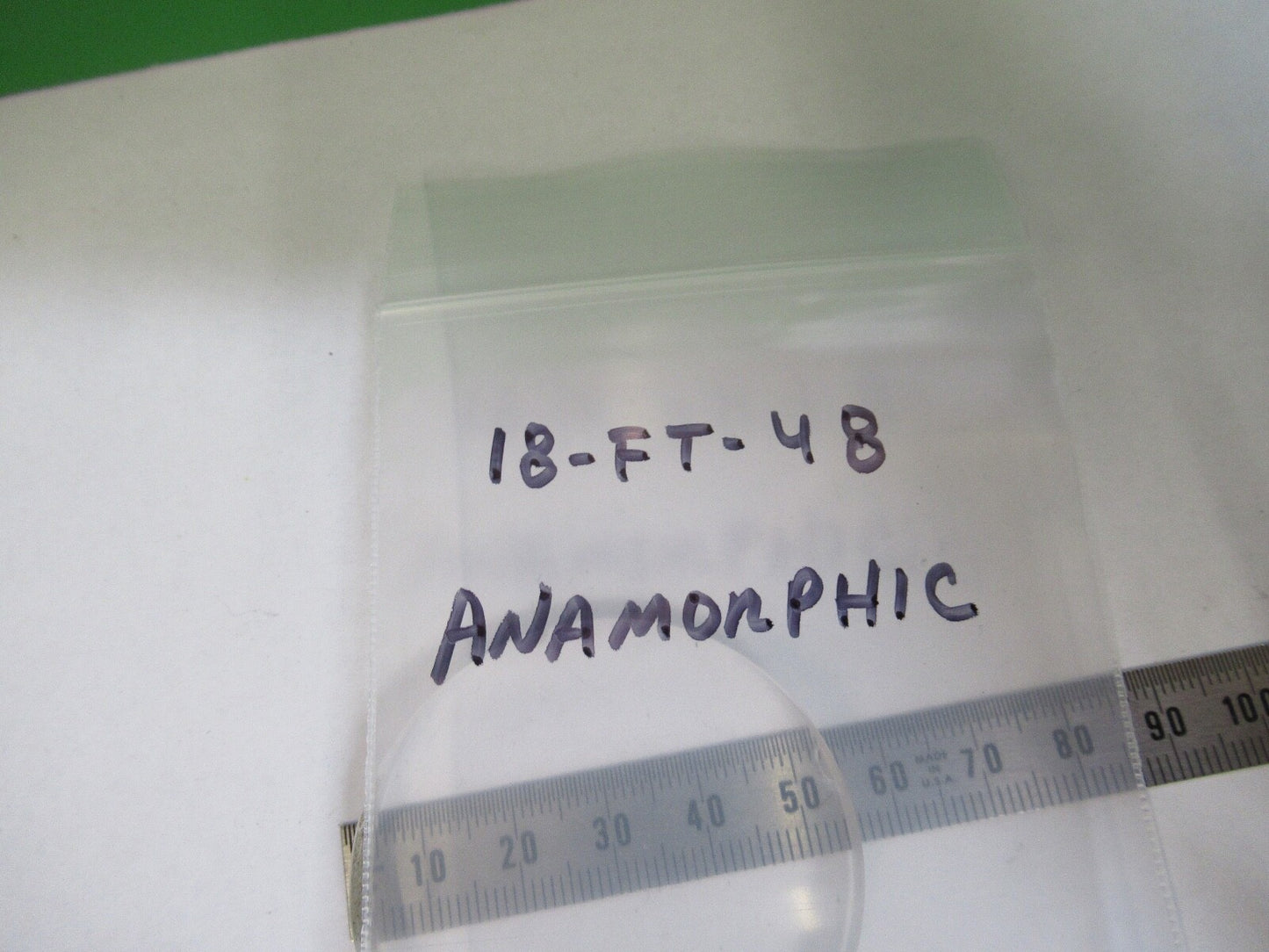 OPTICAL LENS ANAMORPHIC OPTICS 4" FL chip pn edge AS PICTURED 18-FT-48