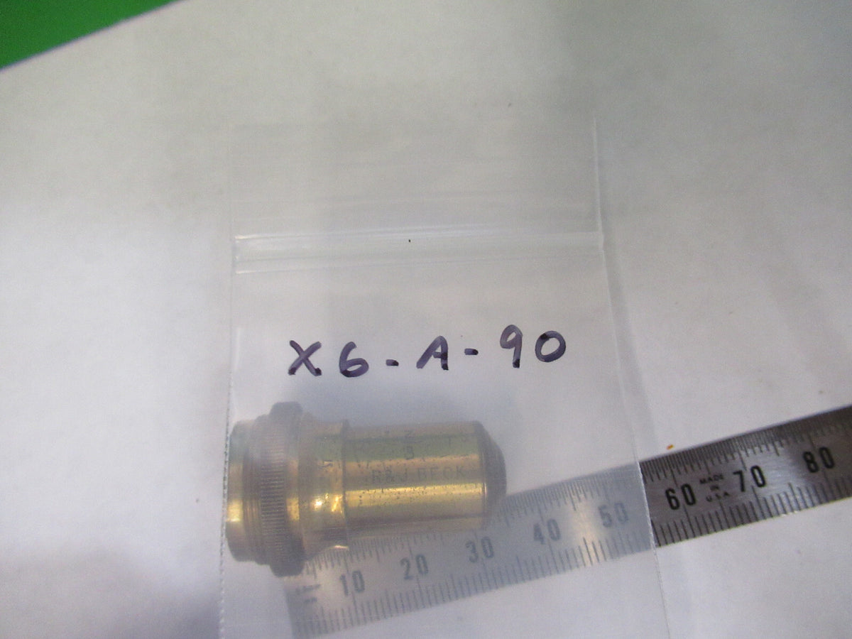 R & J. Beck London Antique Brass Objective Microscope Part