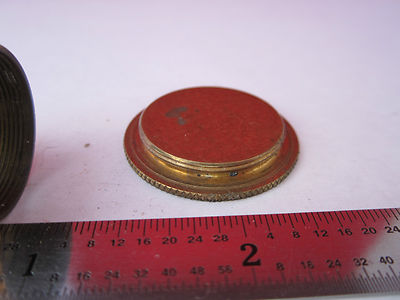 Lot 2 Ea Vintage 1800's Brass Microscope Pieces