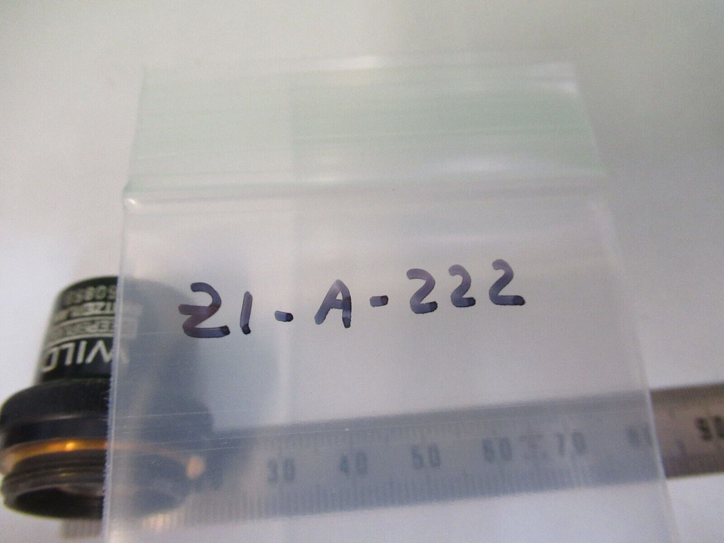 WILD HEERBRUGG SWISS 4X OBJECTIVE MICROSCOPE PART OPTICS AS PICTURED &Z1-A-222