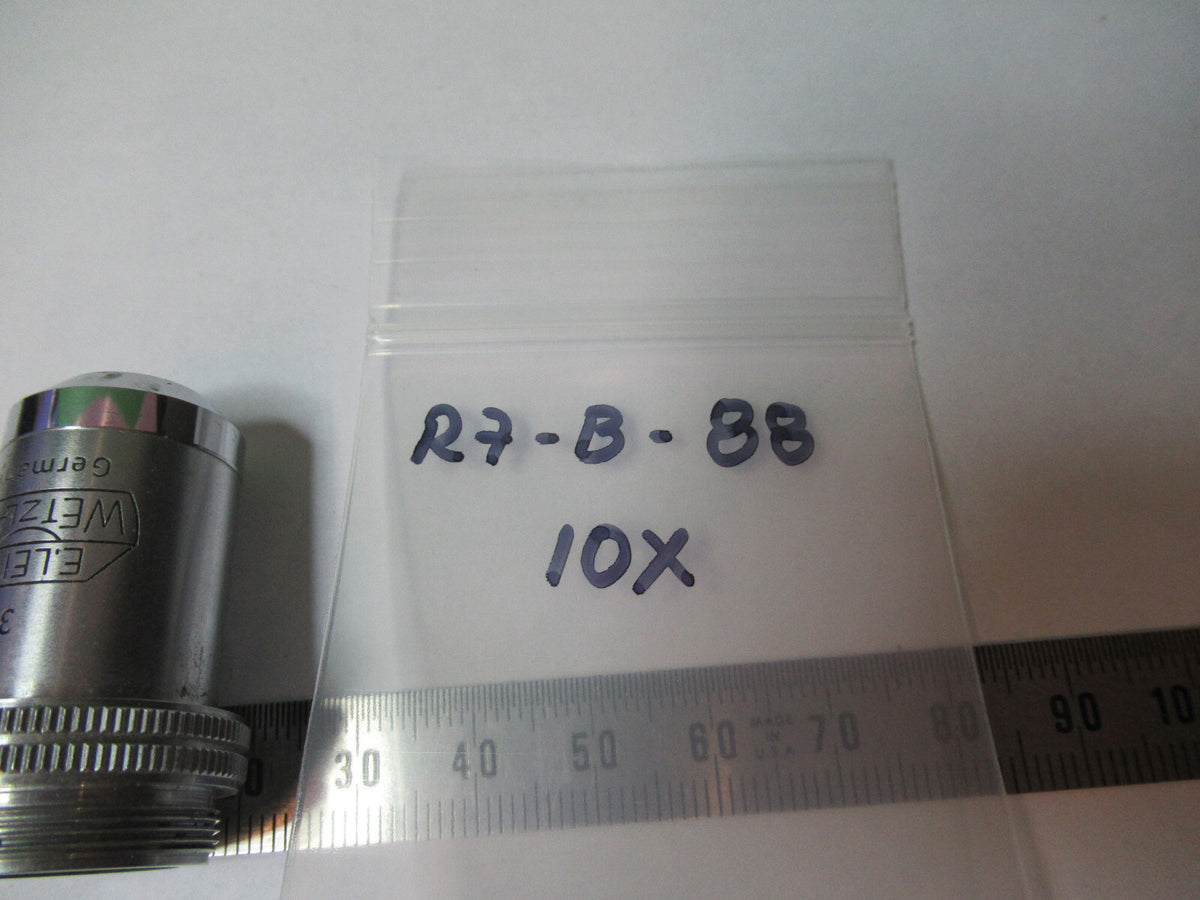 LEITZ WETZLAR OBJECTIVE 10X /170 OPTICS MICROSCOPE PART AS PICTURED #R7-B-88