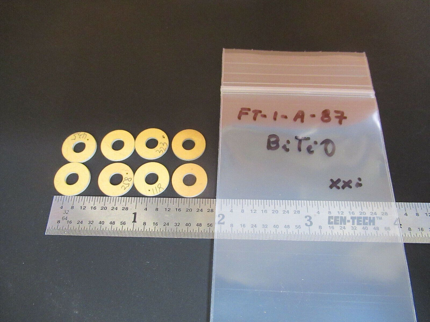 LOT BISMUTH TITANATE PIEZOELECTRIC BLANKS GOLD PLATED ULTRASONIC SENSOR FT1-A-87