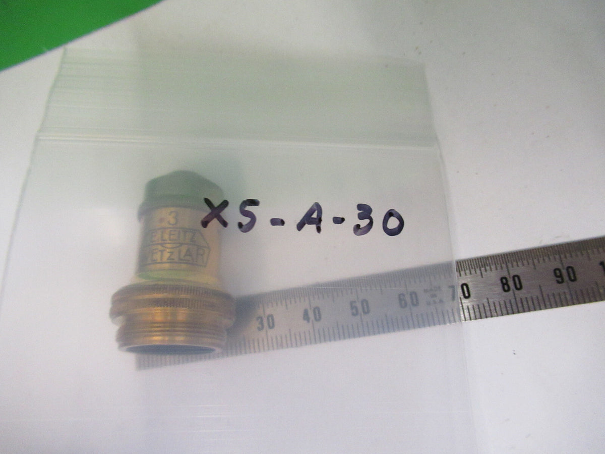 ANTIQUE LEITZ GERMANY OBJECTIVE 10X LENS "3" MICROSCOPE PART AS PICTURED X5-A-30