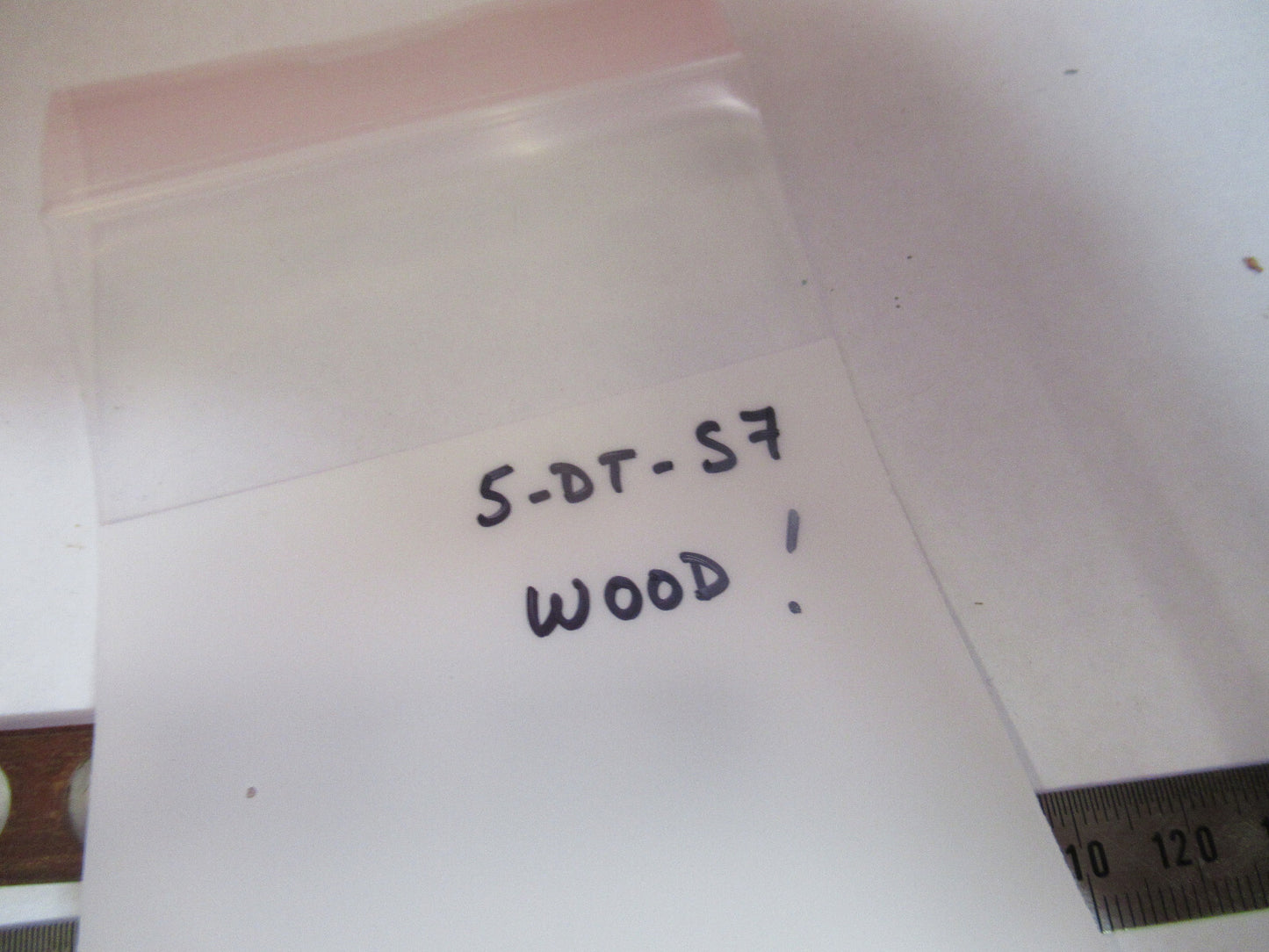Antique Prepared Slide in Wood Rare UK Microscope Part