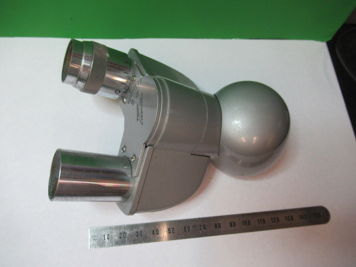 REICHERT AUSTRIA BINOCULAR HEAD OPTICS MICROSCOPE PART AS PICTURED G5-A-26