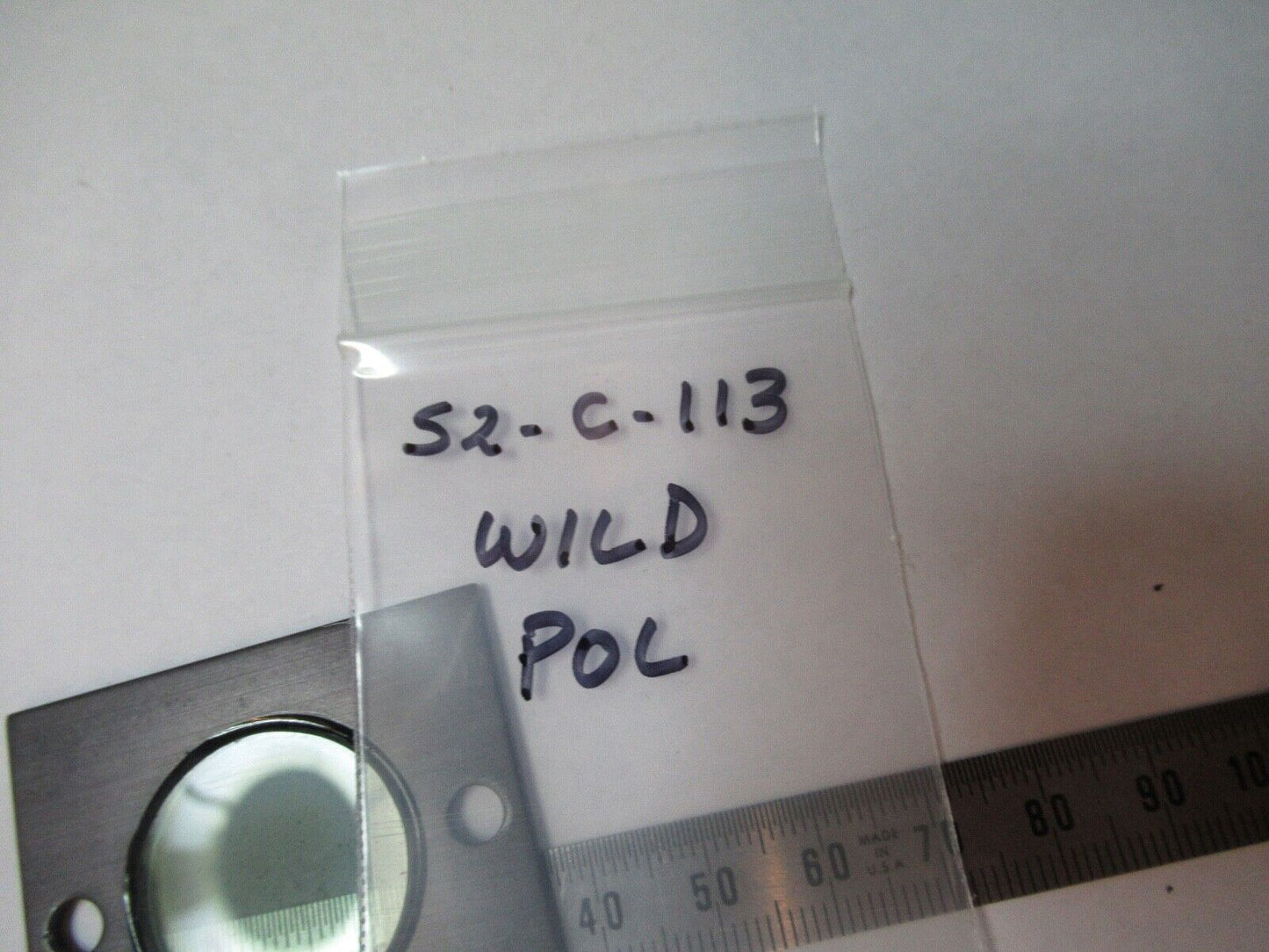 WILD HEERBRUGG SWISS POL POLARIZER GLASS MICROSCOPE PART AS PICTURED S2-C-113