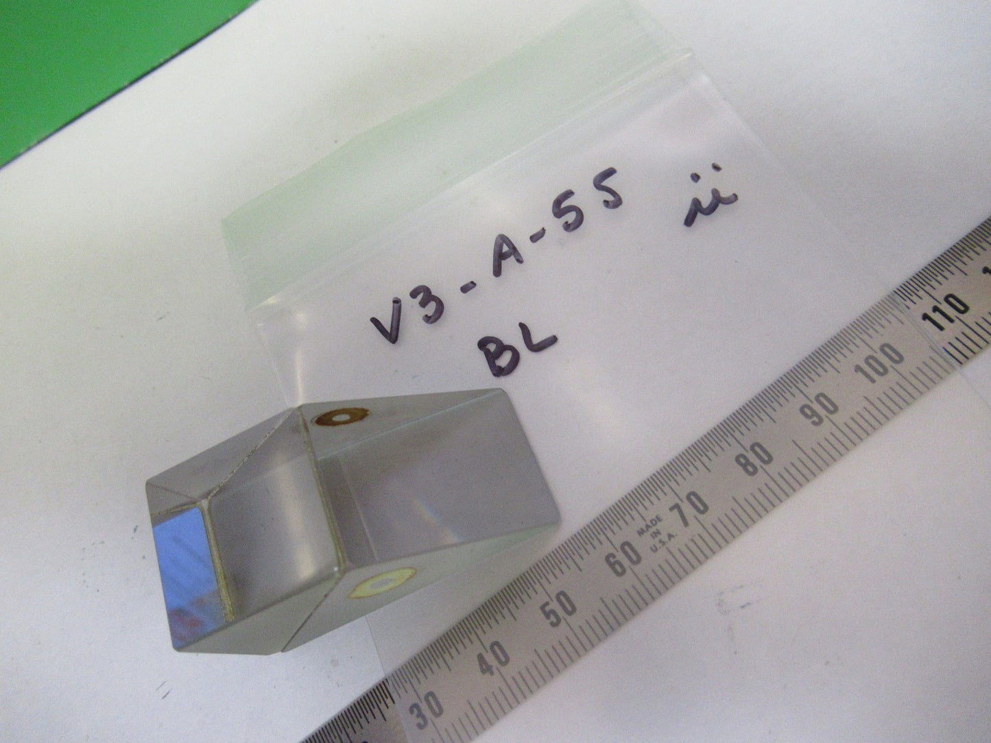 ANTIQUE BAUSCH LOMB GLASS PRISM OPTICS MICROSCOPE PART AS PICTURED V3-A-55