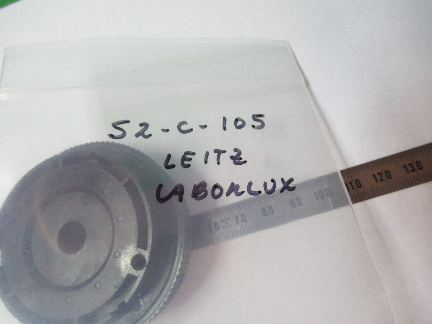 LEITZ WETZLAR GERMANY IRIS + LENS ILLUMINA MICROSCOPE PART AS PICTURED S2-C-105